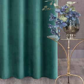 ZATEMŇOVACÍ ZÁVES NA PÁSKE ROSA 135X300 CM TMAVOTYRKYSOVÁ