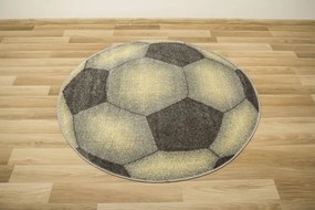 Koberec Lima G758A Football, grafitový / žltý kruh