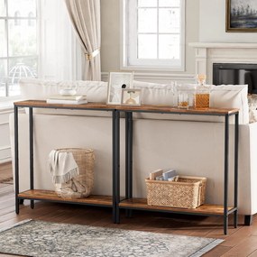 Konzolový stolek Vasagle Mijon 75 cm hnědý/černý