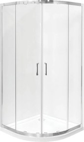 Besco Štvrťkruhový sprchový kút MODERN 190 HR 80x80 (90x90), výška 190 cm - bez vaničky BESCO-Rozmery: 90x90, BESCO-Profily: profily: chróm, výplň: m…