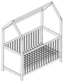 roba Detská postieľka 70 x 140 (biela, 70x140)  (100340822)