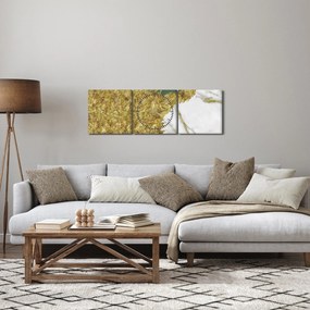 Obraz - Zelený mramor N⁰2 (s hodinami) (90x30 cm)