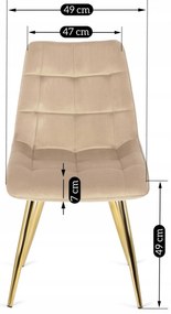 PROXIMA.store - Čalúnená jedálenská stolička CARO FARBA: sivá