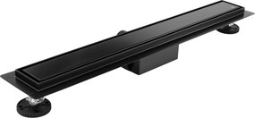Odtokový žľab REA NEOX PURE 80 cm, čierna matná