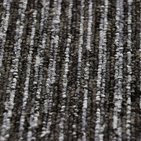 Tapibel, Kobercový štvorec Coral Lines 60345-50 šedo-čierny 50 x 50 cm, chodba / predsieň