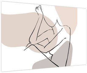Obraz - Woman body line art N⁰1 (90x60 cm)