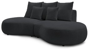 Tmavosivá pohovka z textílie bouclé 260 cm Saint-Germain – Bobochic Paris