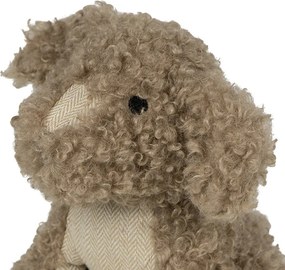 Hnedá kučeravá dverná zarážka pes Dog - 21*22*25 cm