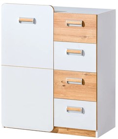Komoda Lavendon L6 (dub nash + lesk biely). Akcia -21%. Vlastná spoľahlivá doprava až k Vám domov. 1042036