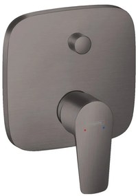 Hansgrohe Talis E, páková vaňová batéria pod omietku s prepínačom pre 2 telesá, kefovaná čierna chrómová, HAN-71745340