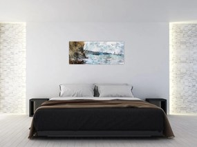 Obraz - Útes, akvarel (120x50 cm)