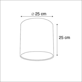 Lampa tienidlo z látky biele 25/25/25