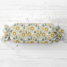 Biante Detský vankúš valec bonbon Sandra SA-565 Levy na sivom 15x60 cm