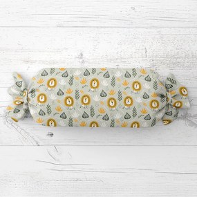Biante Detský vankúš valec bonbon Sandra SA-565 Levy na sivom 15x40 cm