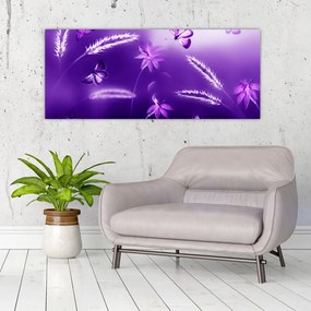 Obraz - Motýlia lúka (120x50 cm)