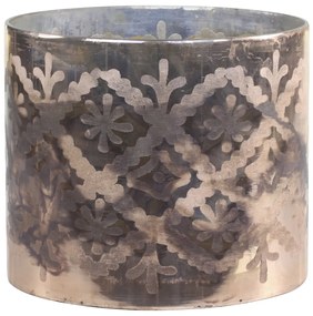 Mocca antik sklenený svietnik na čajovú sviečku Grindi - Ø 20*17 cm