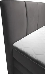 Posteľ boxspring Fresco 180x200 cm, tmavo šedá látka