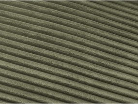 Zelená menčestrová pohovka na každodenné spanie/rozkladacia 220 cm Hugo – Bobochic Paris