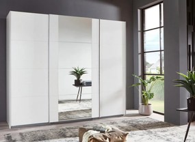 Šatníková skriňa Bern, šírka 225 cm/výška 208 cm, biela