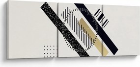 Obraz - Geometrické tvary N⁰5 (s hodinami) (90x30 cm)