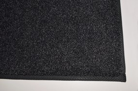 Lano, Kusový koberec Supersoft s bordurou 800 čierny, 60x100, čierna, chodba / predsieň