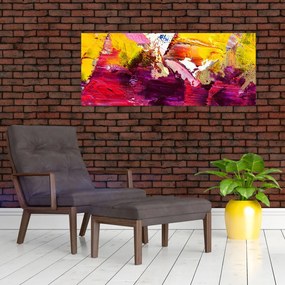 Obraz abstrakcie - maľba (120x50 cm)