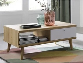 Konferenčný stolík Primo, dub riviera/biely%