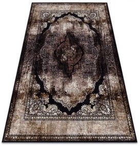 MIRO 51664.805 umývací koberec Rozeta, rám protišmykový - hnedý Veľkosť: 80x150 cm