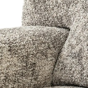 Bielastické poťahy MARMO béžové kreslo ušiak (š. 60 - 110 cm)