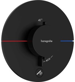 HANSGROHE ShowerSelect Comfort S termostat pod omietku pre 1 spotrebič a ďalší výtok, matná čierna, 15562670