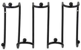 Čierny kovový nástenný vešiak Maltha – Bloomingville