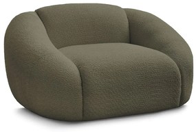 Zelené kreslo z textílie bouclé Tina – Bobochic Paris