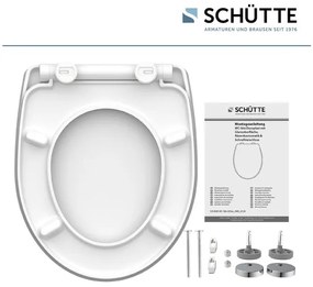 Schütte WC doska so spomaľujúcim mechanizmom (biela vlna)  (100253145)