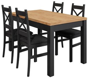 Jedálenská zostava Mini čierna/craft