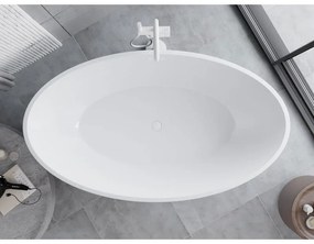 Mexen Nike, voľne stojaca vaňa 175 x 100 cm, biela-čierna, biely prepad, 54071751075-20