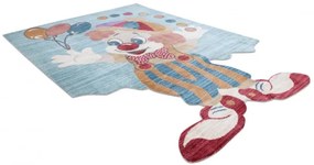 Koberec TOYS 75328 Klaun - granát, tyrkys / červený, fuksia
