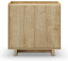 Skrinka v dekore duba v prírodnej farbe 80x80x40 cm Daira – Marckeric