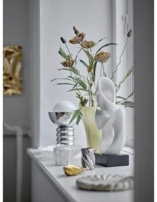 Stolová lampa v striebornej farbe so skleneným tienidlom (výška 32 cm) Spike – Bloomingville