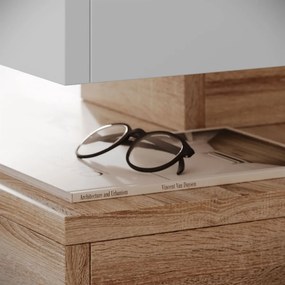 KONFERENČNÝ STOLÍK ESME S OTOČNOU PRACOVNOU DOSKOU BIELY / SONOMA