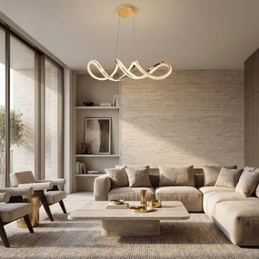 Toolight Toolight, závesné stropné svietidlo G154-CP, zlatá lesklá, OSW-07824