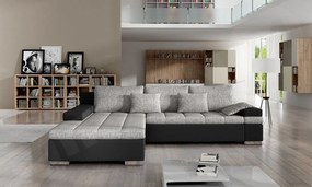 Rohová sedačka Kanton, Dostupné poťahy: ekokoža Soft 011 + Lawa 05, Strana: ľavá