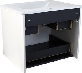 Comodo Kúpeľňová skrinka s keramickým umývadlom Tina W 60 biela