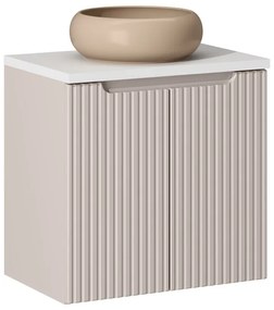 Závesná skrinka Nova Cashmere Wiki I s doskou 60 cm kašmírová/biela