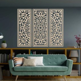 Nástenná dekorácia trojdielny panel mandala  | SENTOP PR0514-A