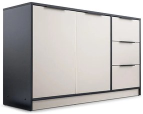 Komoda Duarte 2d3s Kašmír / Čierna
