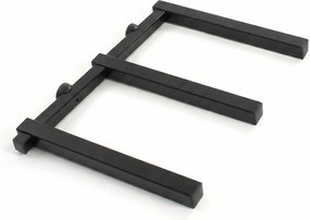 Nástenný regál na drevo a dlhý materiál, 3 úrovne, 350 × 410 mm (2 ks)