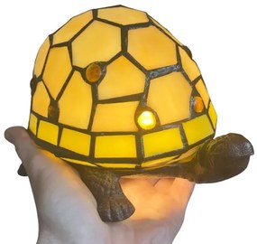 Dekor Tiffany lampa TURTLE HONEY metal glass