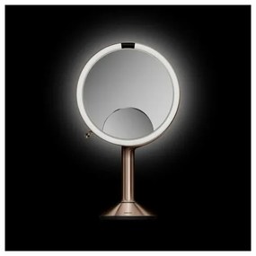 Simplehuman Kozmetické LED zrkadlo Sensor TRIO, zväčšenie 1x/5x/10, rose gold