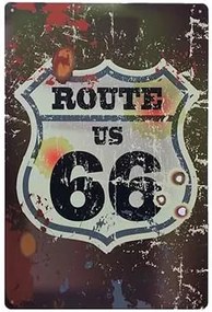 Ceduľa Route US 66 30cm x 20cm Plechová tabuľa