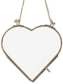 Bronzový antik závesný fotorámik v tvare srdca Heart - 15*15*1cm